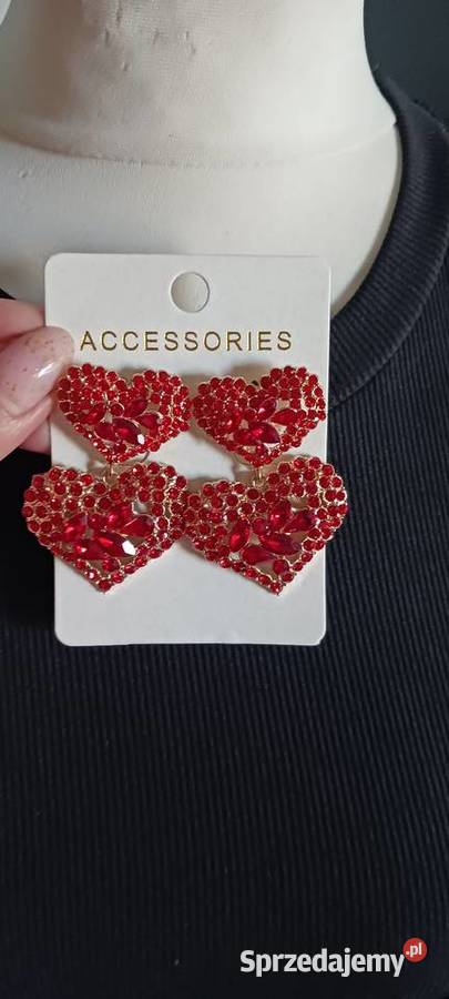 Kolczyki czerwone Ostrowąs