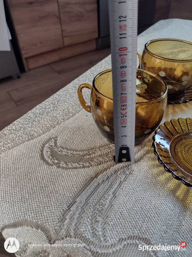Zestaw herbaciany filiżanki i spodki Krosno