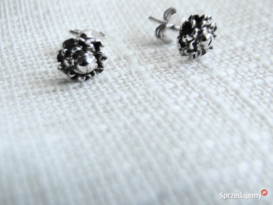 Kolczyki kwiatki srebro 925 srebro Warszawa