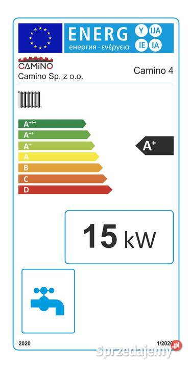 Camino 4 żeliwny kocioł na pellet 15 KW ecoMax kujawsko-pomorskie Golub-Dobrzyń