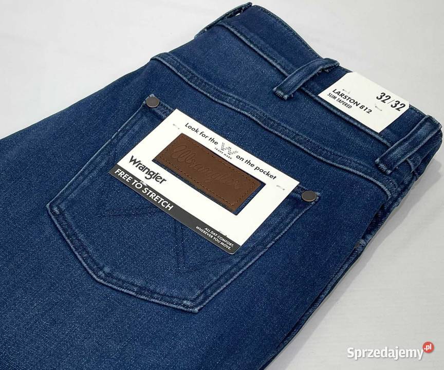 Spodnie męskie jeansy Wrangler Larston 812 Blue Lublin