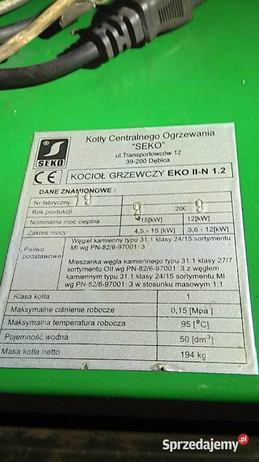 Piec węglowy SEKO Lubań sprzedam