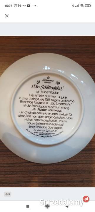 WEDGWOOD Talerz kolekcjonerski WIEŚ KONIE ZIMOWY Pabianice