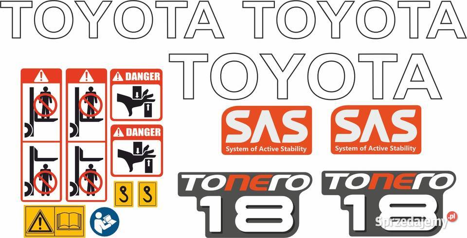 NAKLEJKI NA WÓZEK WIDŁOWY TOYOTA TONERO 18 Nakło nad Notecią