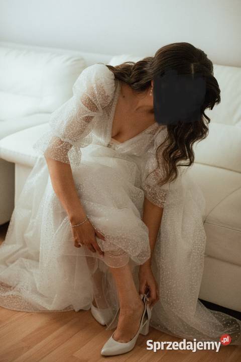 Sprzedam suknie slubną w kolorze śmietankowym małopolskie Nowy Sącz sprzedam