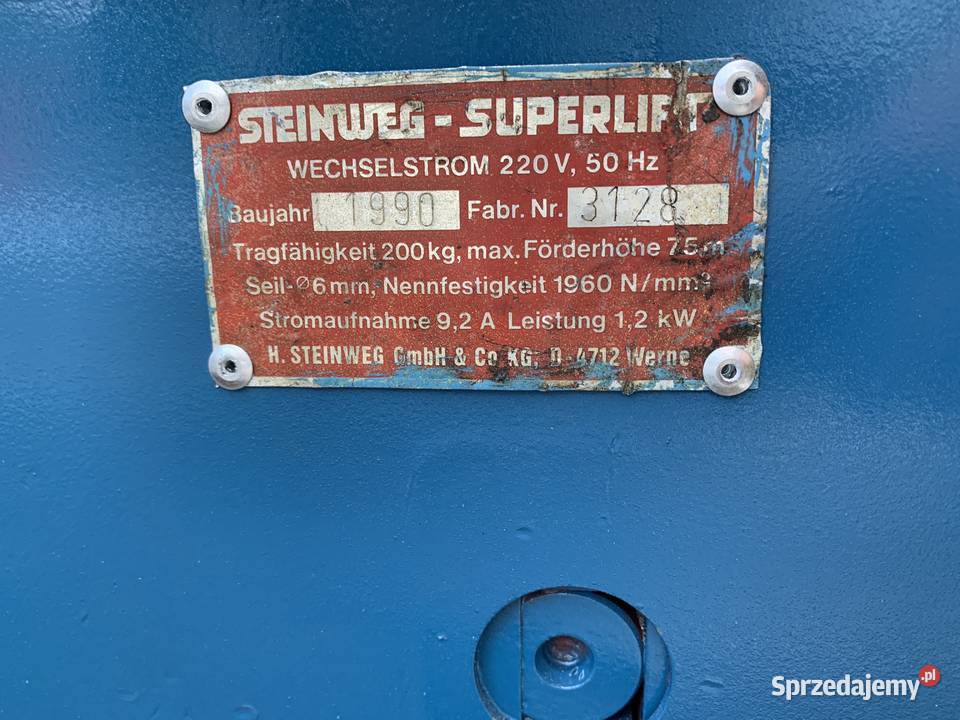 Winda budowlana wyciąg Steinweg Superlift 15 m Poznań sprzedam