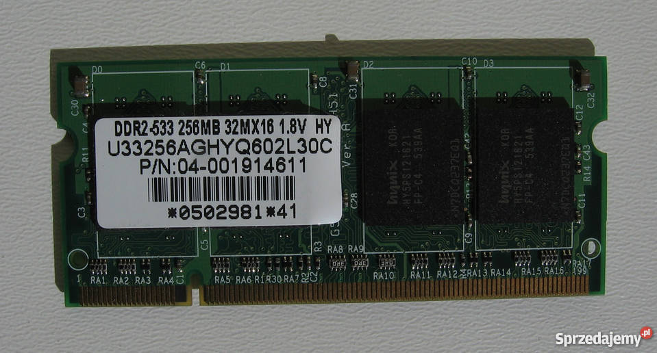 Pamięć RAM HynixUnifasa 256MB DDR2 PC4200 533Mhz warmińsko-mazurskie