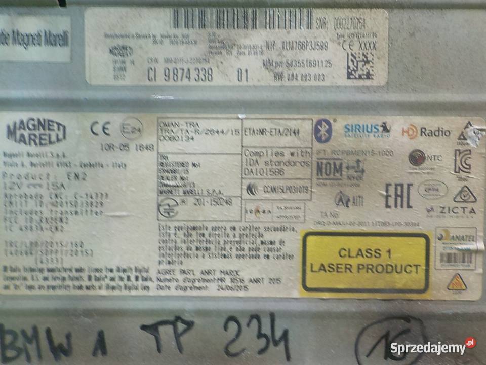 BMW 1 F20 LIFT 15 D 17r HB 5D radio 9874338 mazowieckie Suków sprzedam