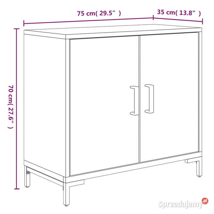 Szafka brązowa 75x35x70 lite drewno sosnowe Warszawa sprzedam