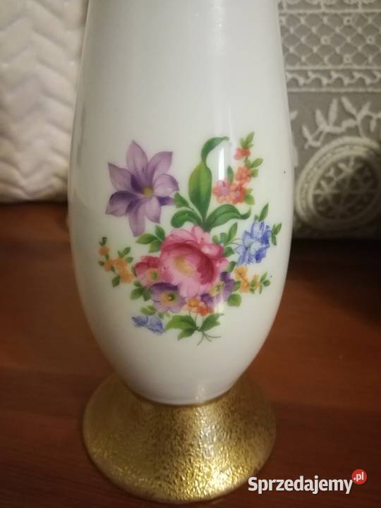 Porcelana Jilmenau Ideał Wyjątkowy stary wazon wielokolorowy Wyposażenie wnętrz Jastrzębie-Zdrój