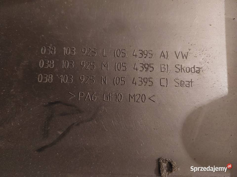 Pokrywa górna Osłona silnika diesel Golf IV Części samochodowe śląskie Gliwice