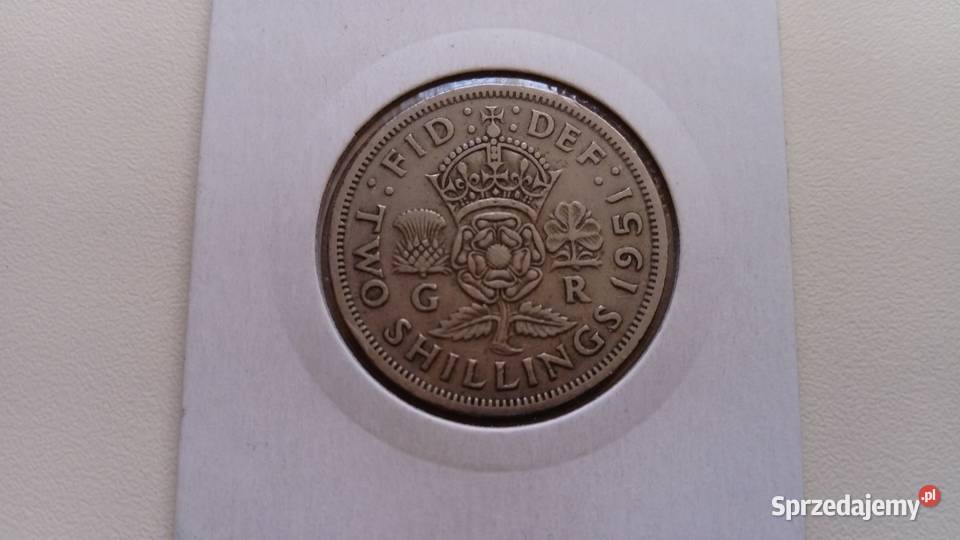 Moneta 2 szylingi 1951 r