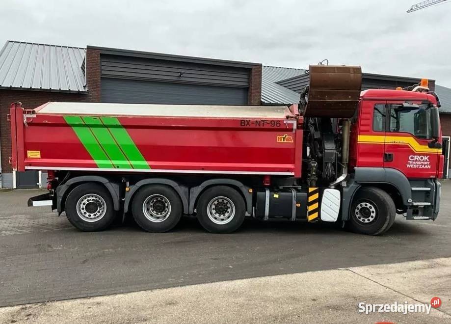 4 osiowa 8x4 bordmatic wywrotka z dzwigiem Man Warszawa