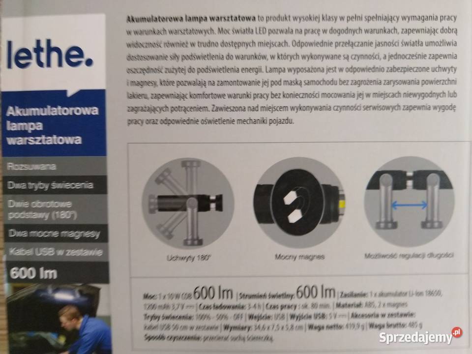 NAJTANIEJ Latarka Akumulatorowa Lampa Zabrze sprzedam