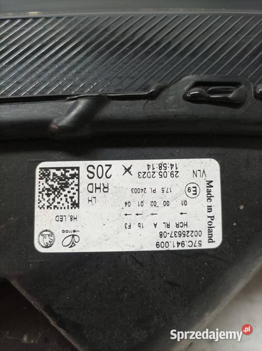 LAMPA PRZÓD LEWA LED LIFT UK 57C941009 Skoda osobowe