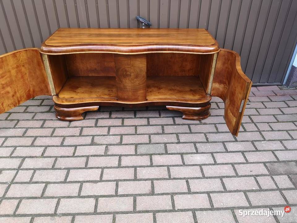 Komoda Niska ARTDECO Orzech RTV 135 Stara Antyk Swarzędz