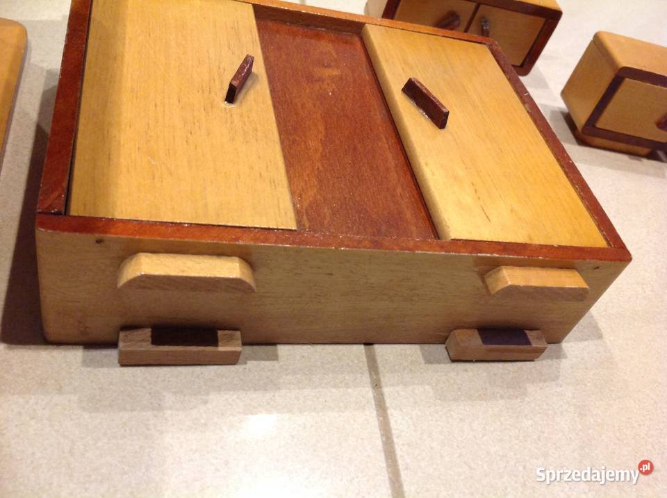 Mebelki Drewniane Vintage Lalek Sypialnia lata Nowa Sól