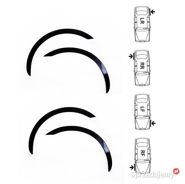 Toyota Avensis nakładki na błotnik czarny mat 4 Ostrów Wielkopolski