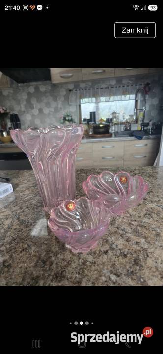 Zestaw swietny krysztalowy Porcelana i szkło lubuskie Międzyrzecz