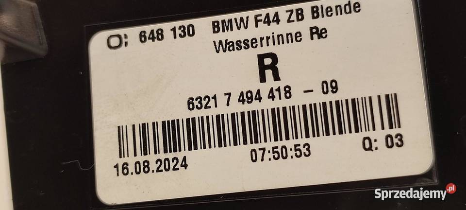 BMW F44 218I OSŁONA LAMPY PRAWY TYŁ 7494418
