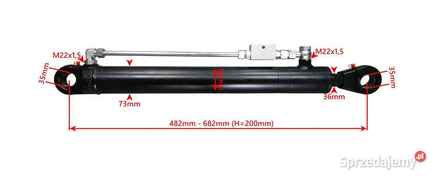 Siłownik CJ2F 63x36 200 z zaworem blokada 38 Solec Kujawski sprzedam