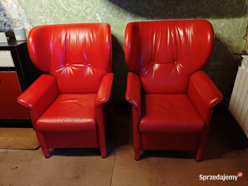 Super wygodne dwa fotele uszak firmy Wittmann z łódzkie Dobroń sprzedam