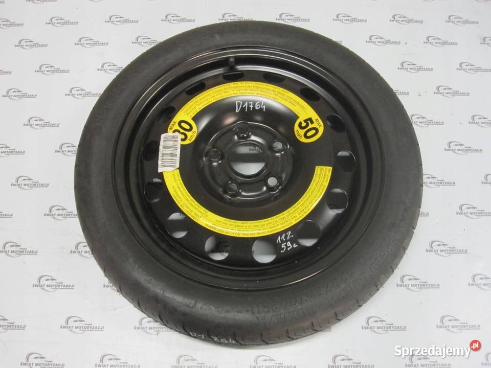 VW GOLF AUDI SEAT ALTEA koło dojazdowe 1257016