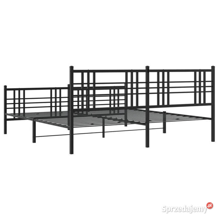 Łóżko Metalowe Czarne Rama Łóżka Ze Stelażem 90cm mazowieckie