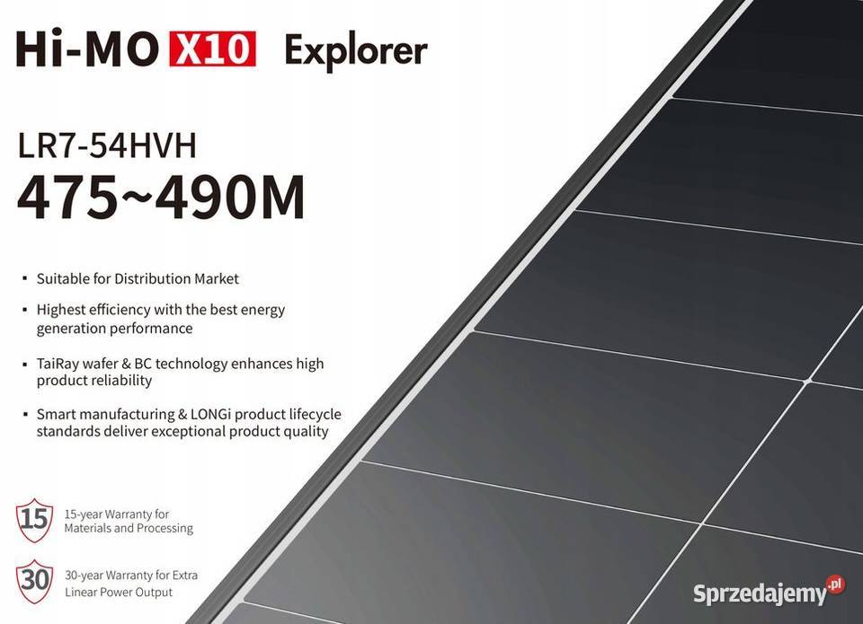 Panel fotowoltaiczny Longi 480W LR754HVH480M