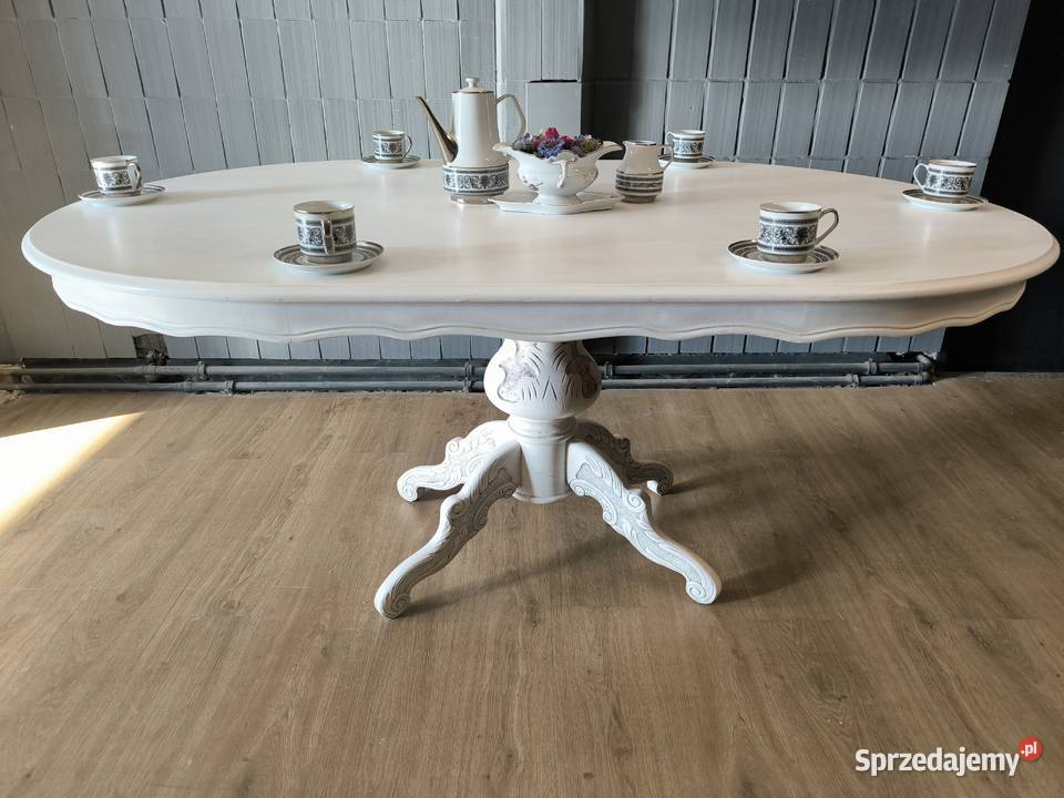 Piękny owalny stół w stylu Shabby Chic Okazja Pruszków