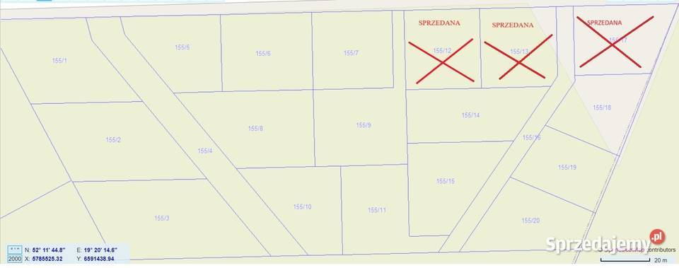 Sprzedam działkę budowlaną gm Kutno 9001700m2 Boża Wola