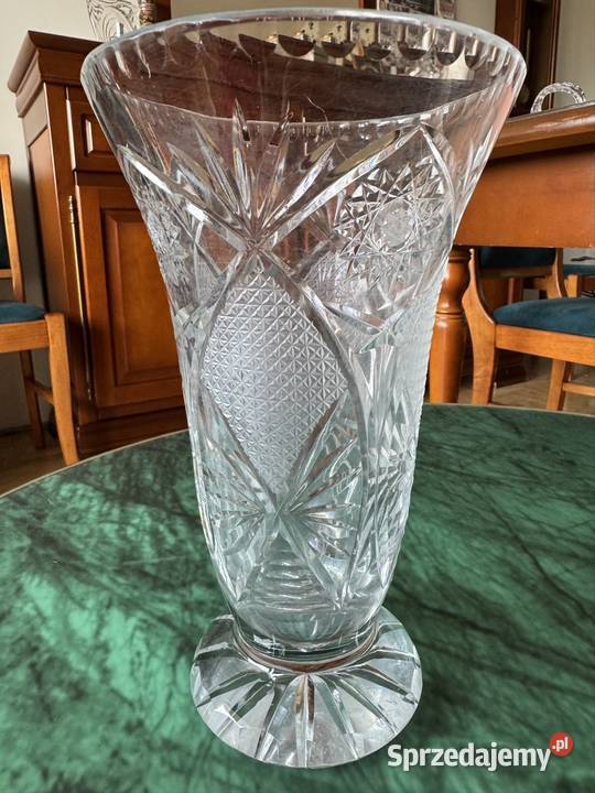 Wazon kryształowy z czasów PRL Vintage kolekcja śląskie Częstochowa sprzedam