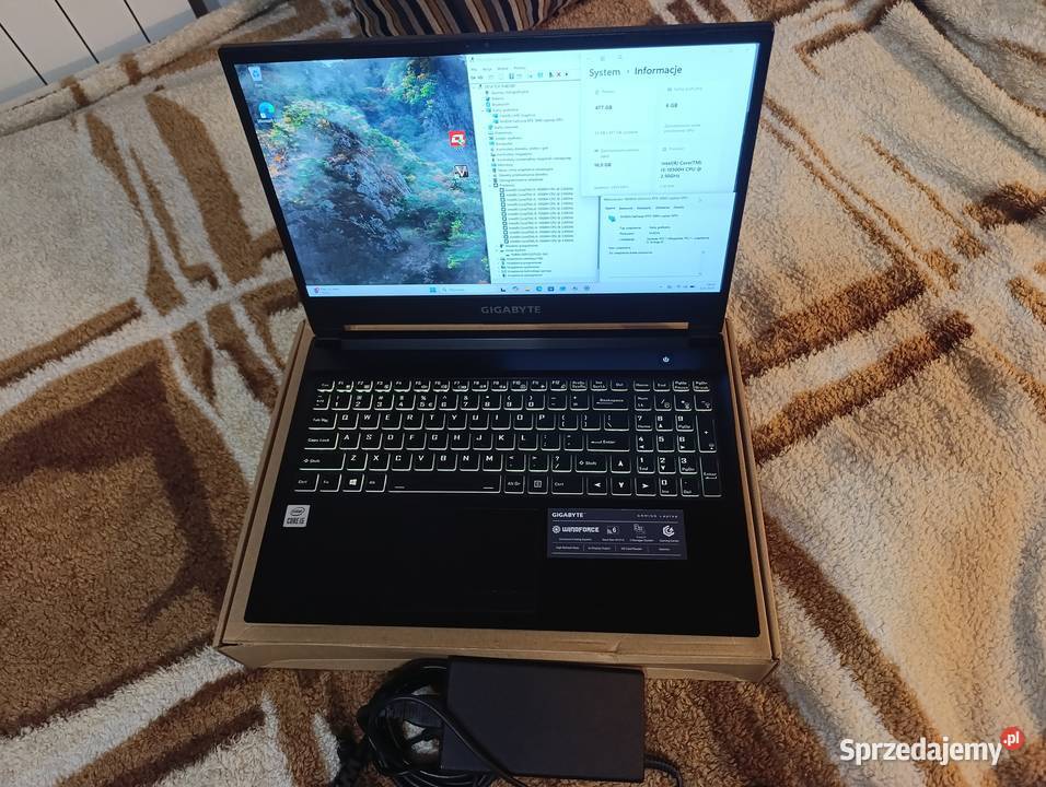 Gigabyte 144Hz i5 10500H RTX 3060 16 RAM 512SSD małopolskie Kraków