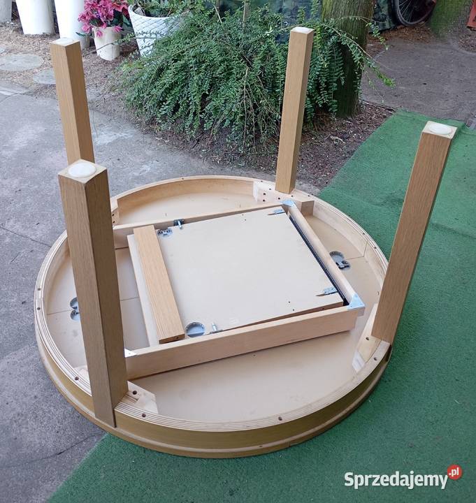 Duży okrągły rozkładany stół 115 IKEA BJURSTA 115cm wielkopolskie sprzedam