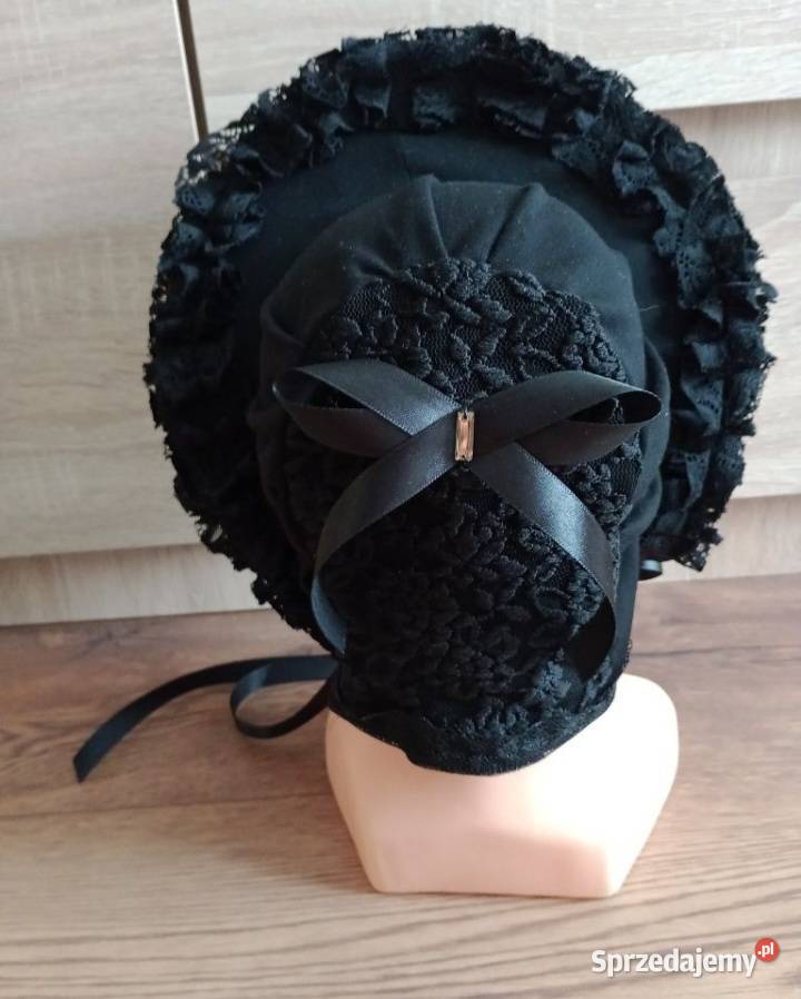 Nowy bonnet wiktoriański vintage z krzyżykami Dla kobiet Nakrycia głowy Sokolniki-Las