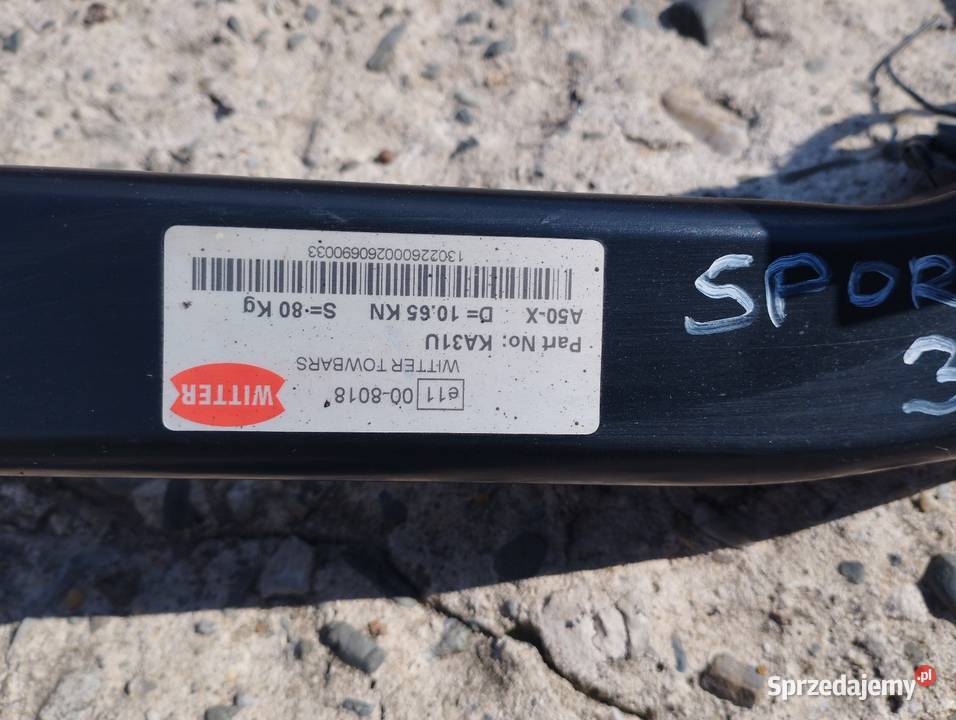 Belka haka holowniczego Kia Sportage III