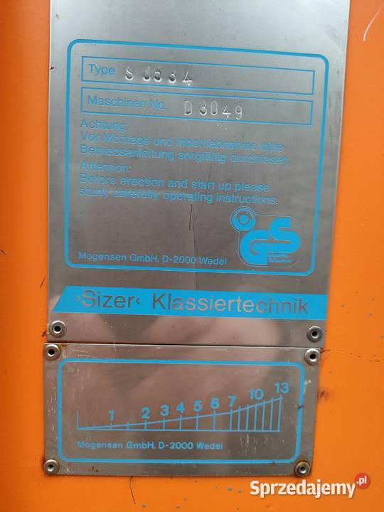 Przesiewacz wibracyjny Mogensen bezwładnościowy sprzedam