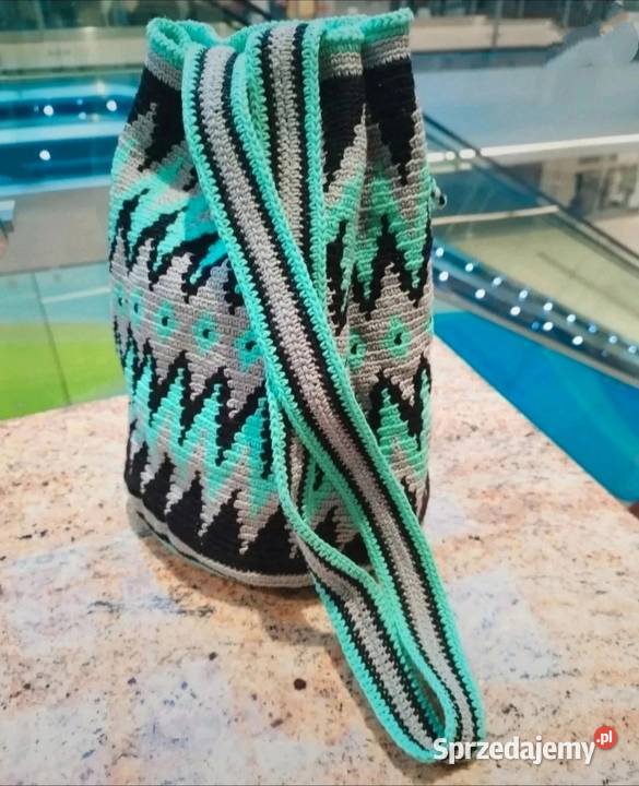Meksykańska Mochila torebka crochet ręcznie Piotrków Trybunalski