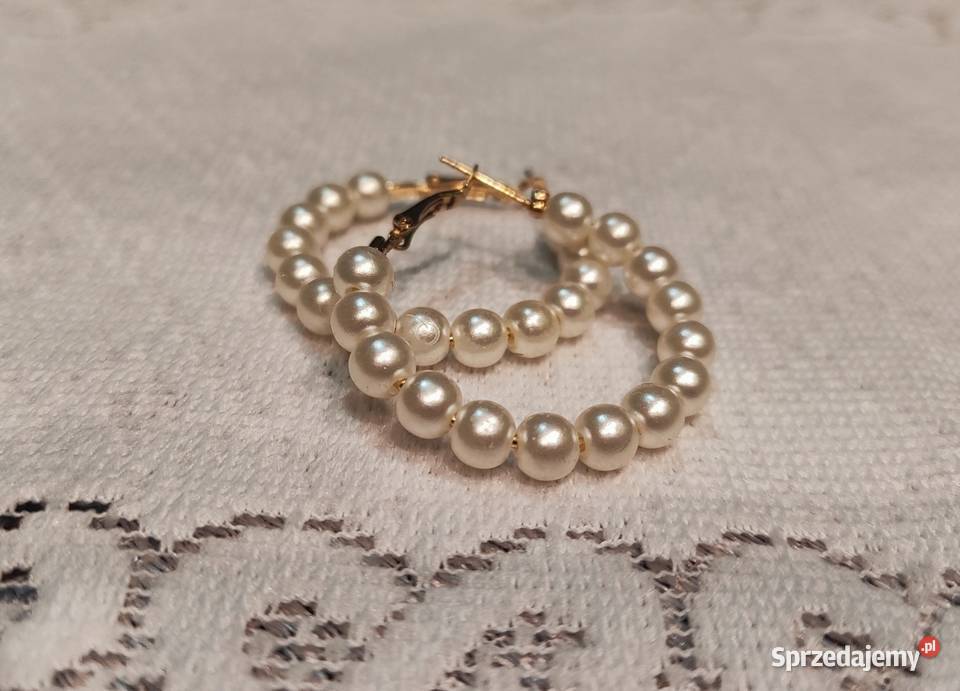 Kolczyki koła z perełkami Piaseczno