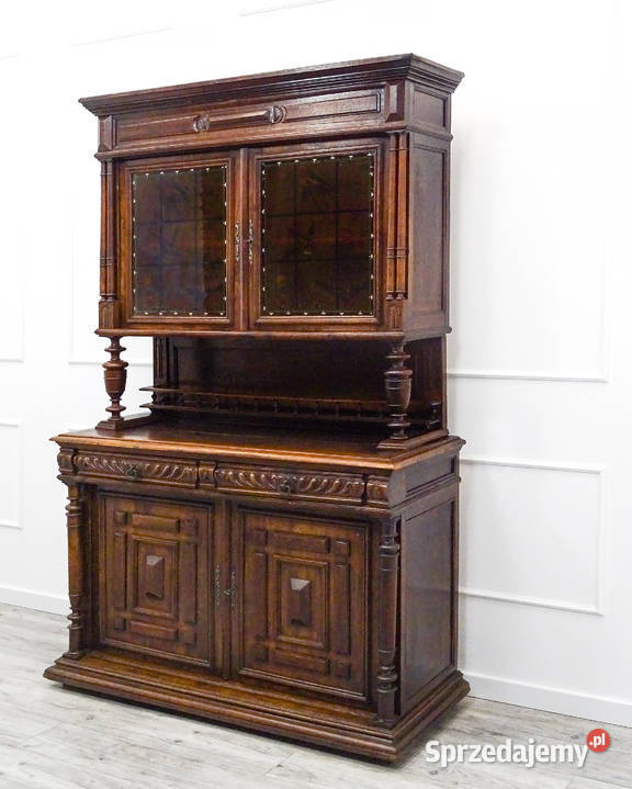 Antyk kredens francuski DĘBOWY lata 40 BUFET 52cm Kalisz
