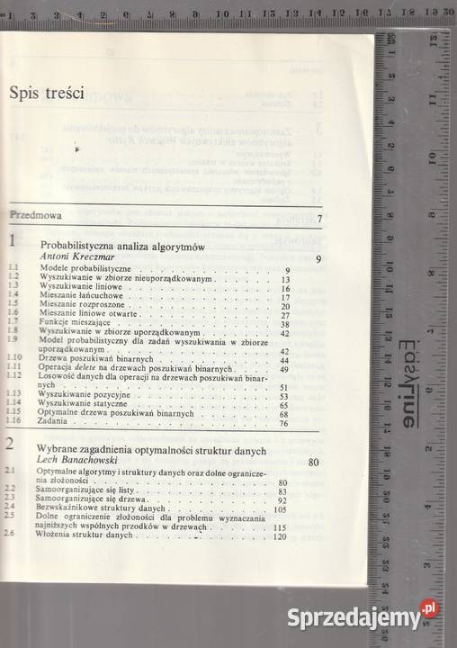 Analiza algorytmów i struktur danych Lech Pozostałe sprzedam