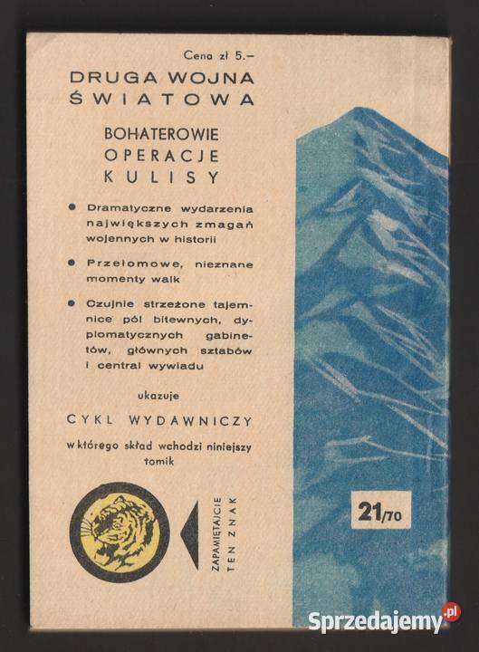 ŻÓŁTY TYGRYS HASŁO CYKLON 1970 miękka Pozostałe Kultura i Rozrywka łódzkie