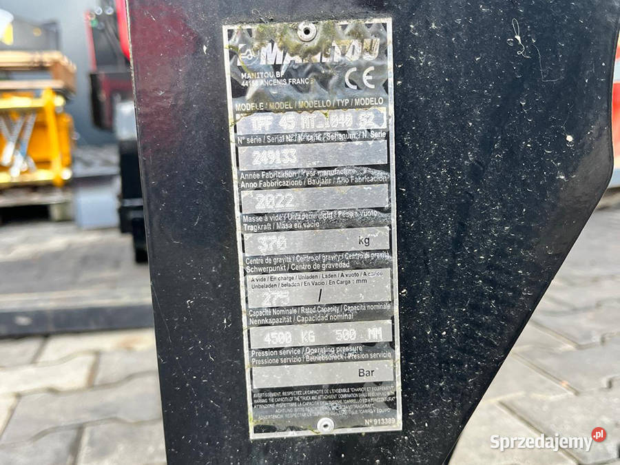 Widły paletowe z przesuwem bocznym do ładowarki Pozostałe Kęty