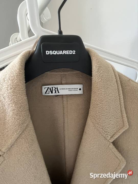 Wełniany płaszcz Zara 50 wełny Moda i Styl Warszawa