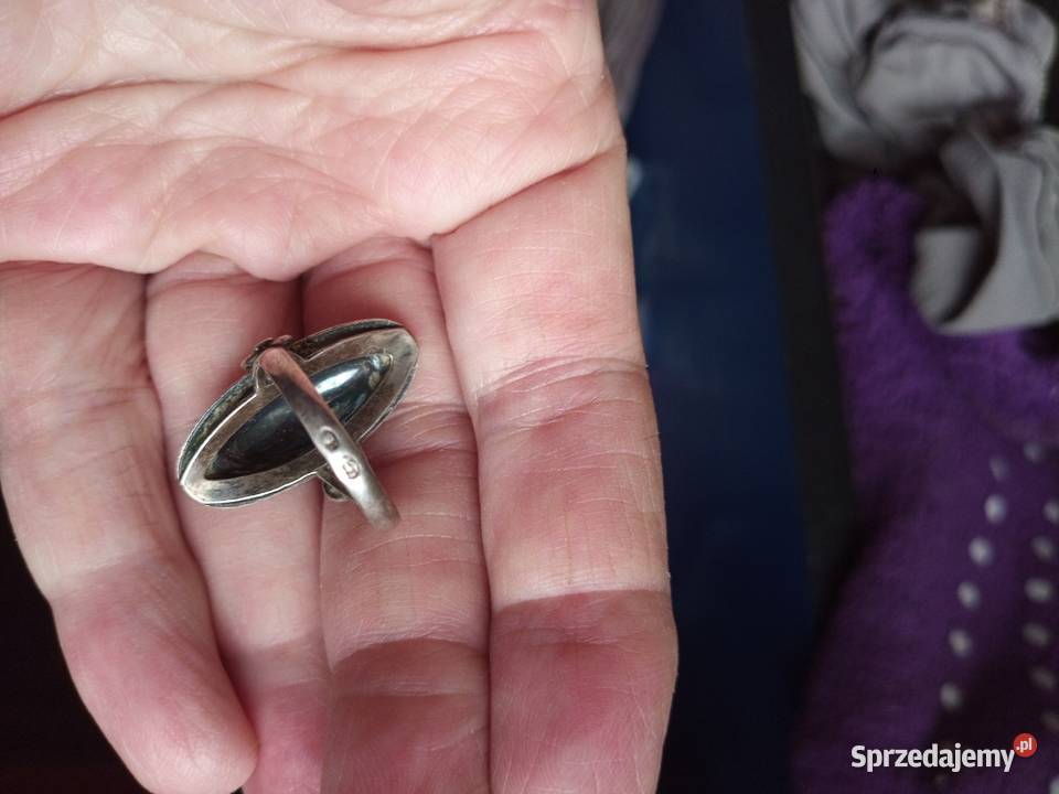 Stary polski srebrny pierścionek punca glowka3 Nowy Sącz sprzedam