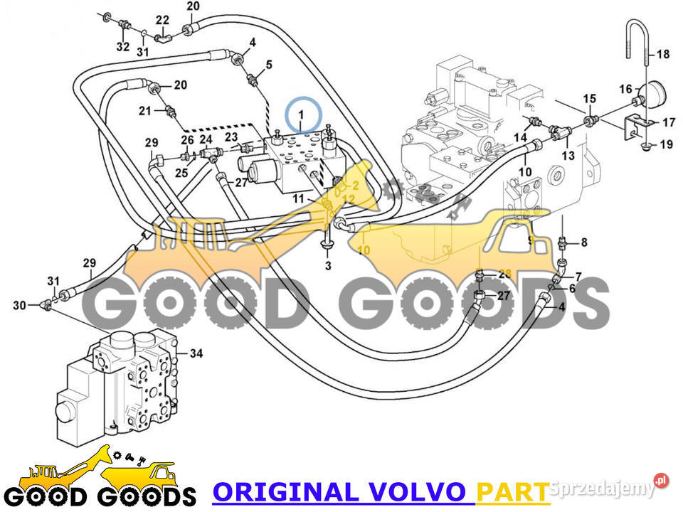 VOLVO ROZDZIELACZ HYDRAULICZNY 11410033 15174005 Władysławów