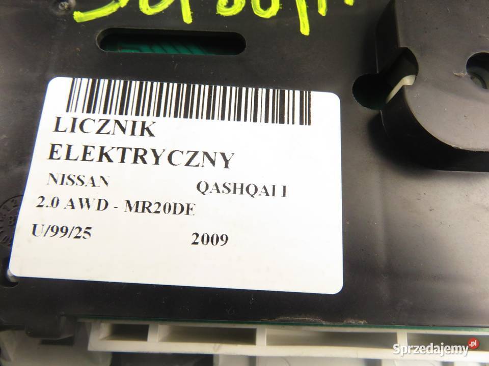 LICZNIK NISSAN QASHQAI I 20 AWD 141 MR20DE JD03A