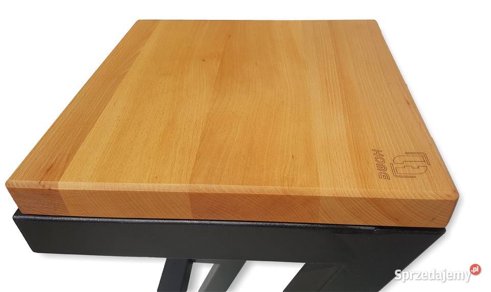 Hoker barowy krzesło barowe loft do kuchni czarny Nisko