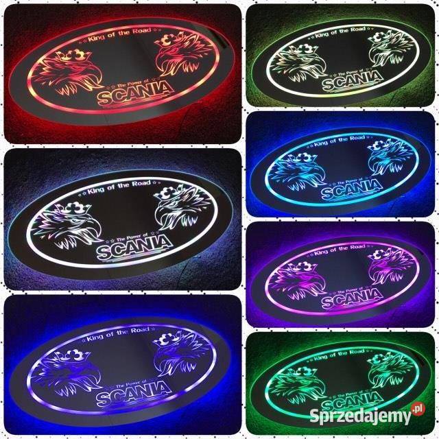 SCANIA LED mirror 60x30 24v multicolor 3m cable Kobierno