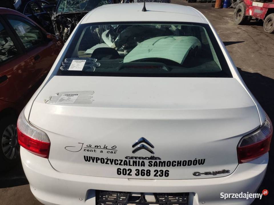 KLAPA CITROEN C ELYSEE EWP LAKIER BIAŁY BANQUISE osobowe Lipno